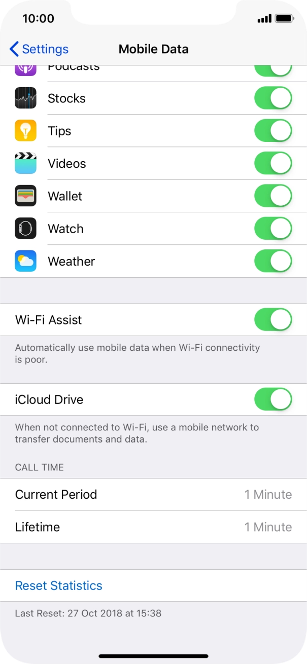 Press the indicator next to 