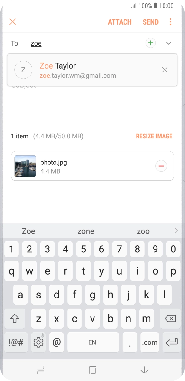 Press the required contact.