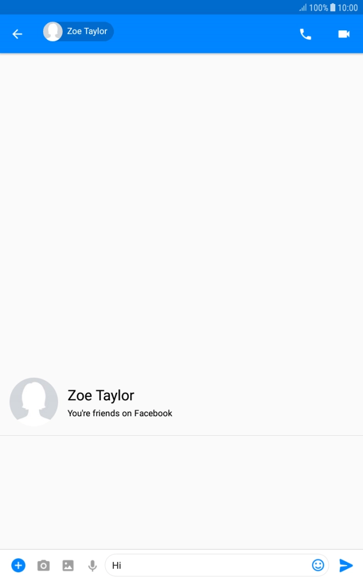Write the required message and press the send icon. Write the required message and press the send icon.