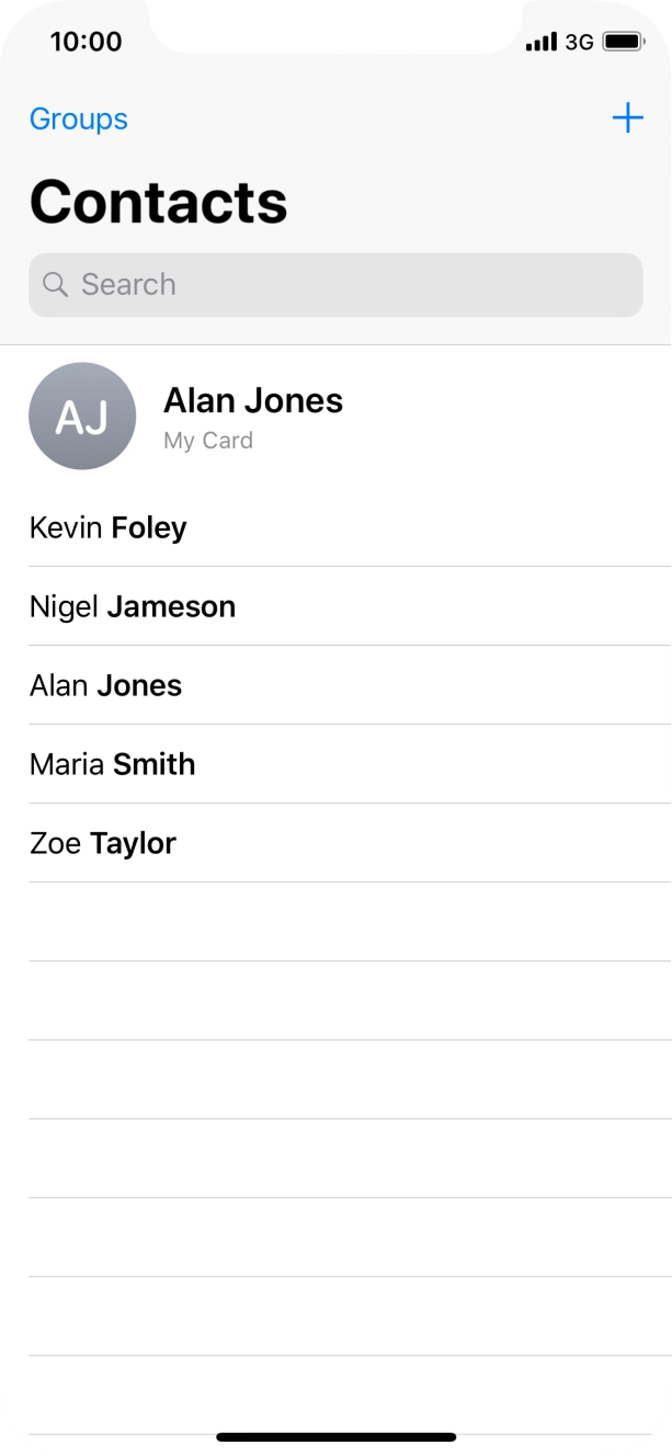 Press the new contact icon. Press the new contact icon.