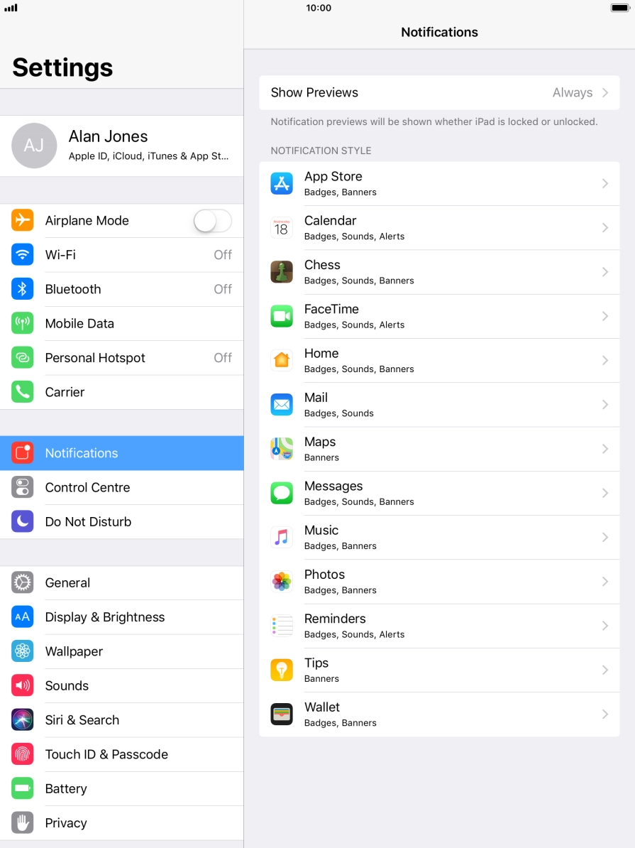 Press Show Previews.
