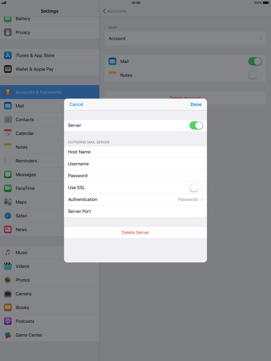 Press the indicator next to 