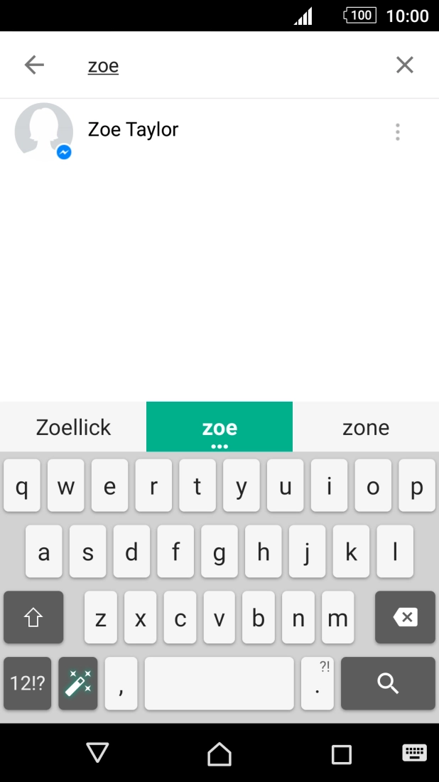 Key in the first letters of the recipient's name and press the required contact.