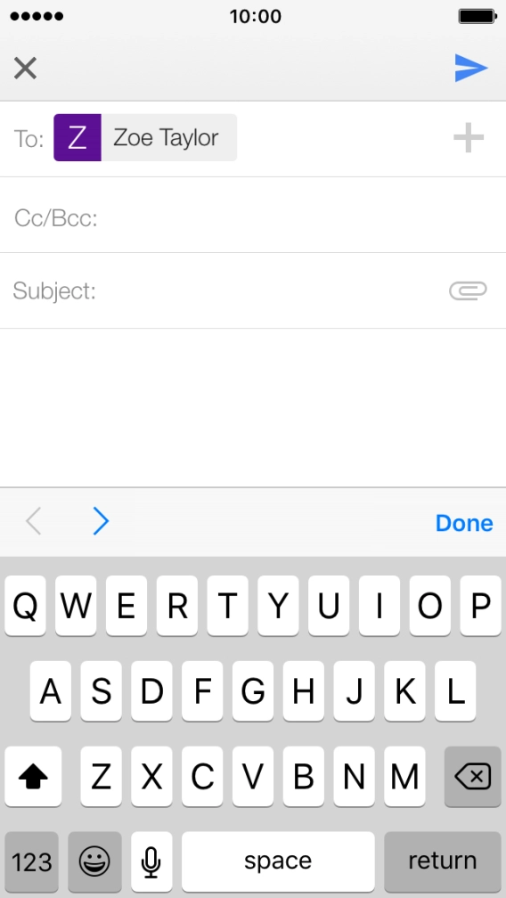 Press Subject and key in the required subject.