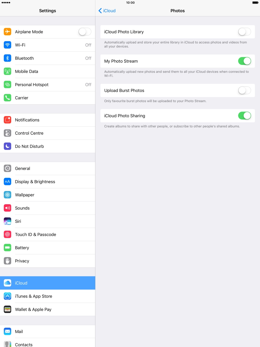 Press the indicator next to 