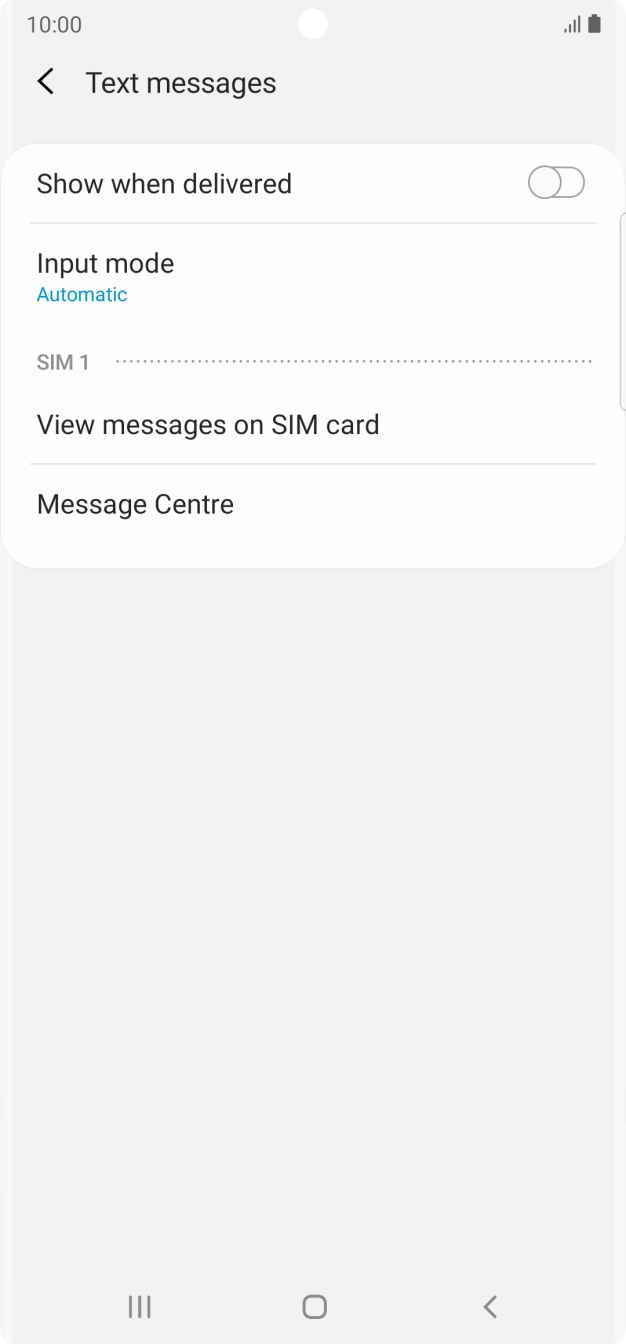 Press Message Centre.