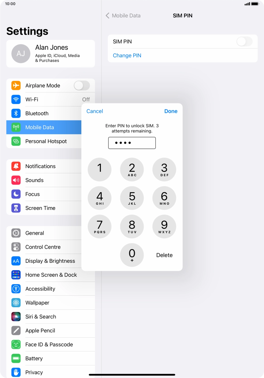 Key in your PIN and press Done.