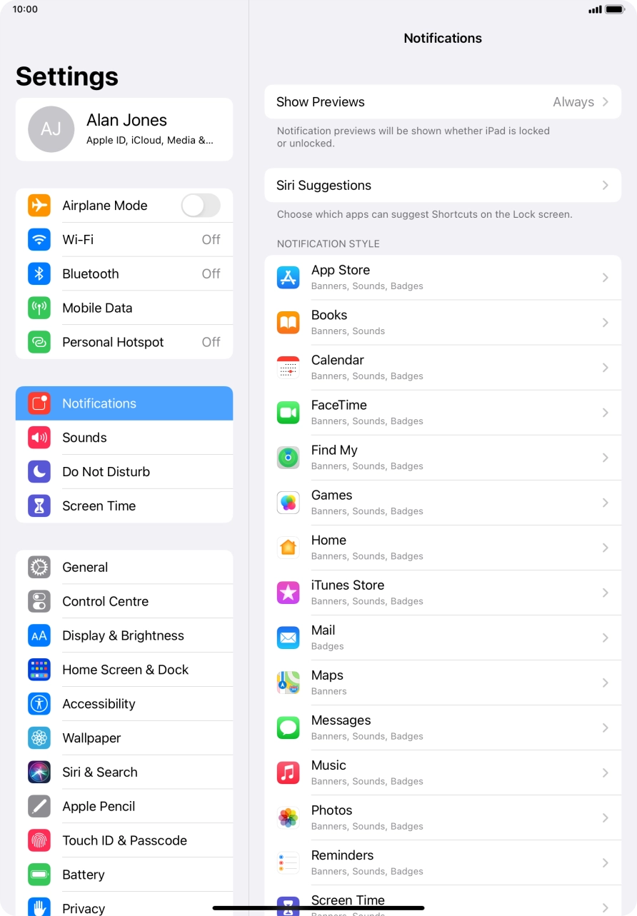 Press Show Previews.