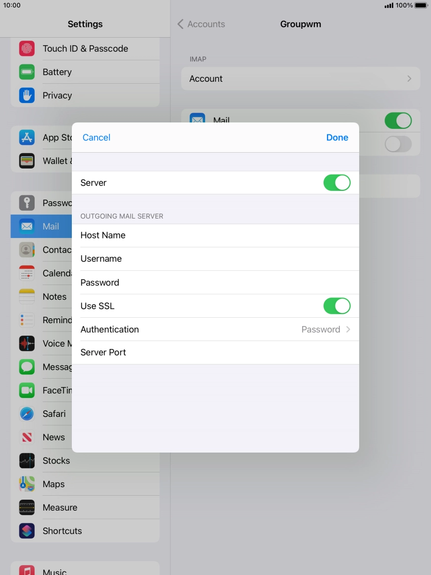 Press the indicator next to 