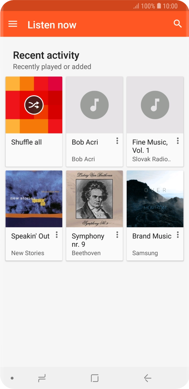 Slide your finger right starting from the left side of the screen.