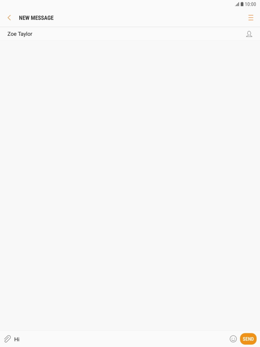 Press the attachment icon.