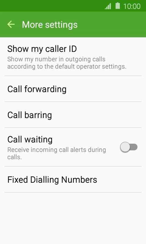 Press Call forwarding.