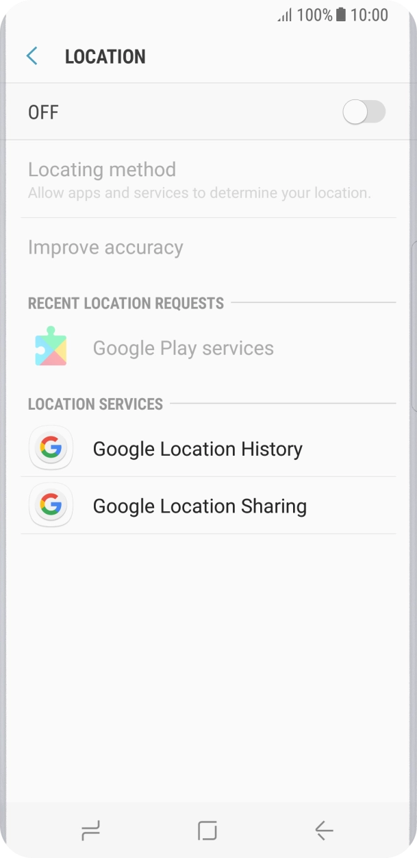 Press the indicator to turn the function on or off.