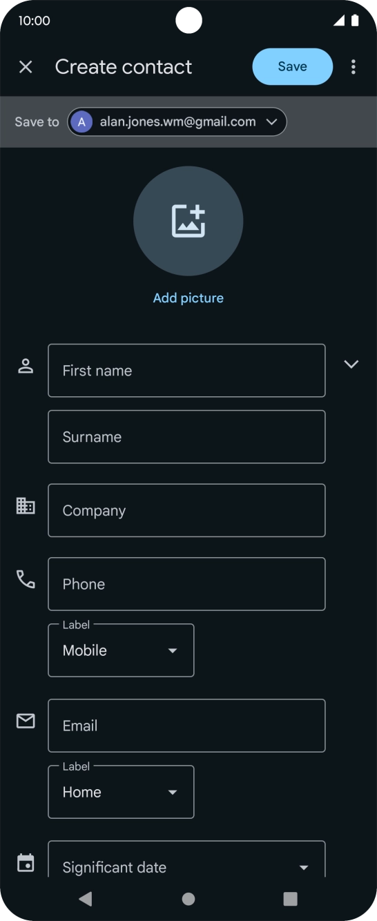 Press the drop down list next to 