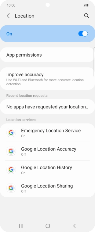 Press App permissions. Press App permissions.