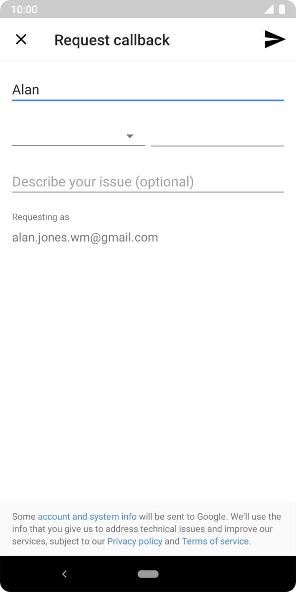 Follow the instructions on the screen to request a call. You will then get a call from the Google support team. Follow the verbal instructions to get support for your phone.