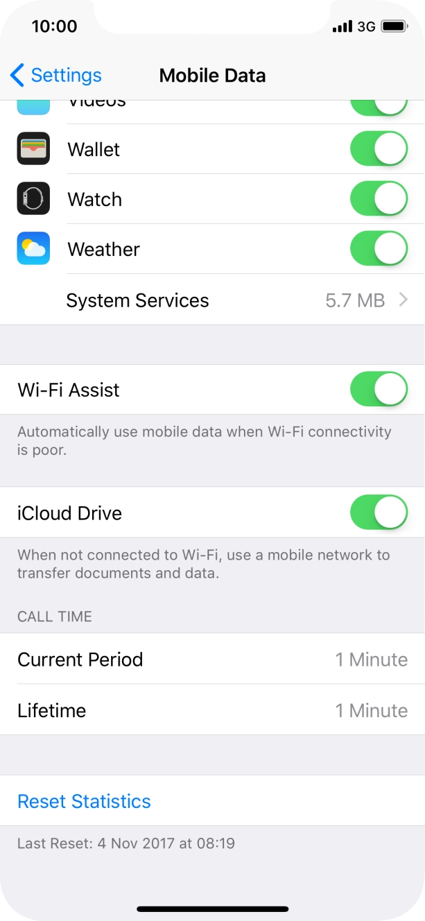 Press the indicator next to 