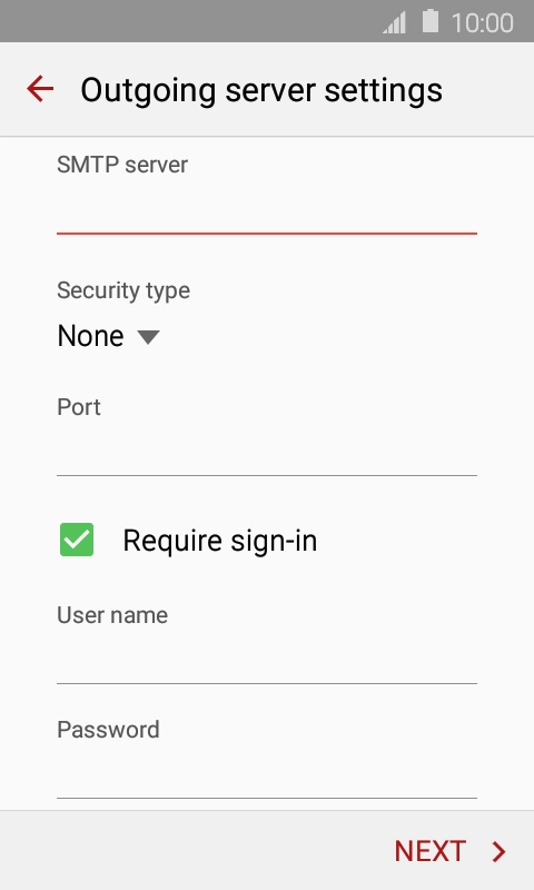 Press the field below 