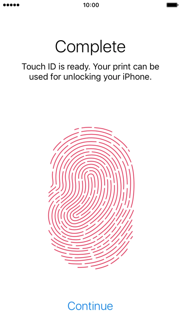 Press Continue. If you haven't previously selected a phone lock code, key in a code of your own choice twice. Press Continue. If you haven't previously selected a phone lock code, key in a code of your own choice twice.