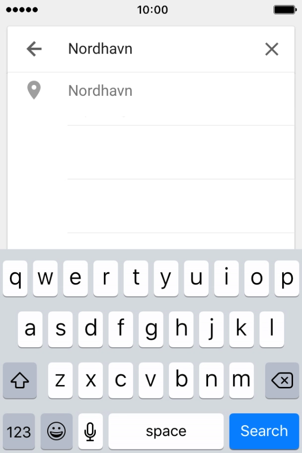 Press the required destination.