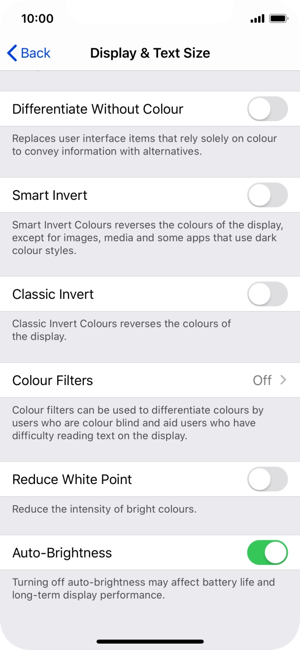 Press the indicator next to 