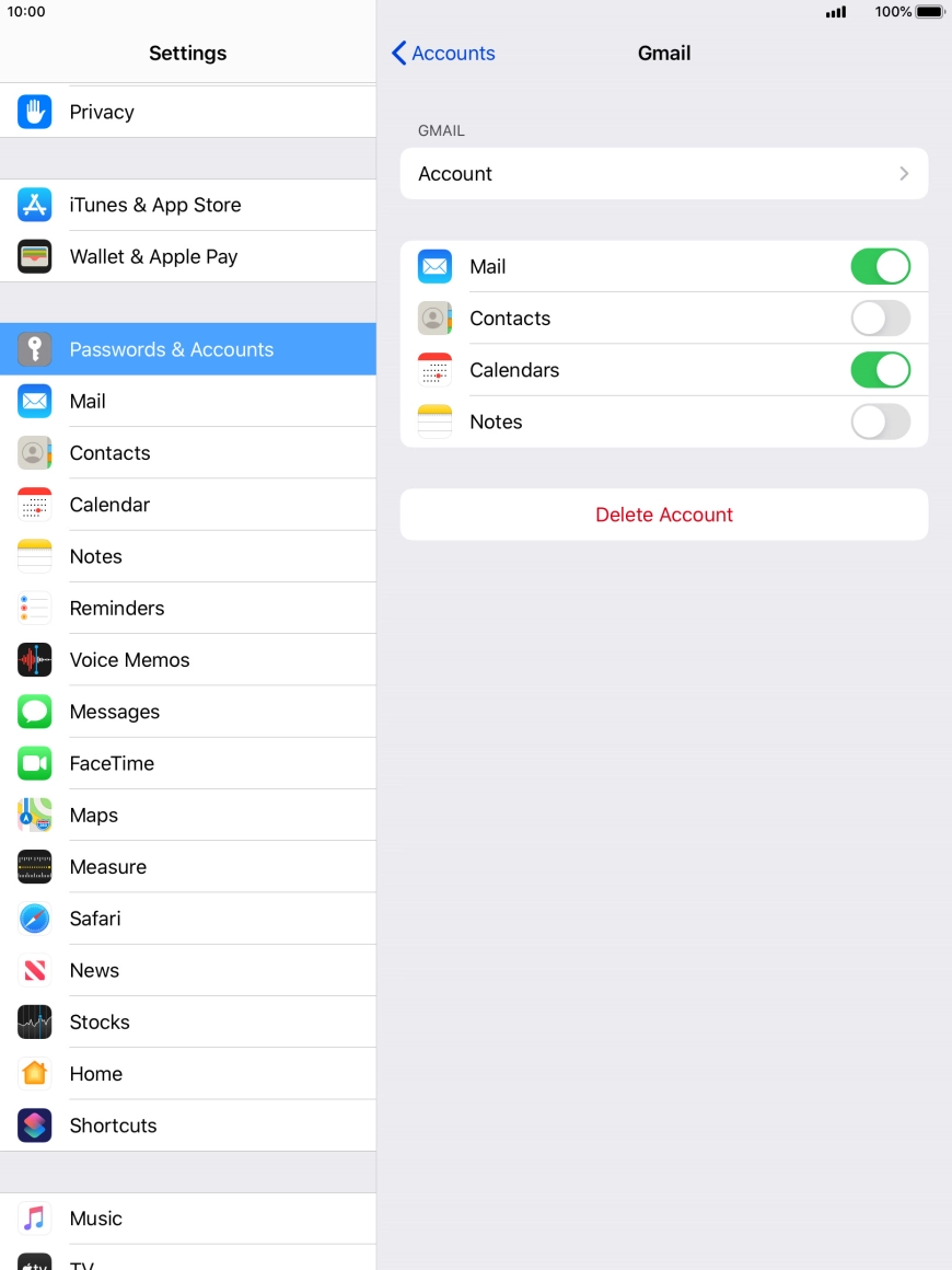 Press the indicator next to 