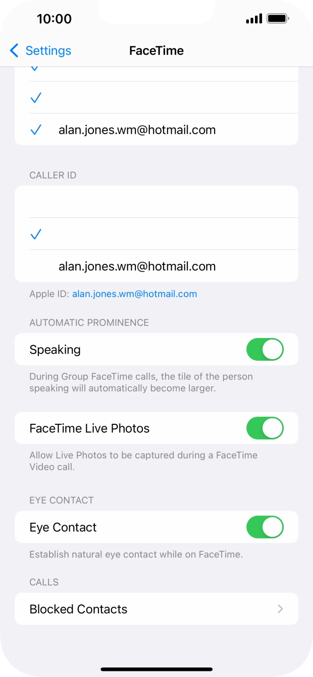 Press the indicator next to 