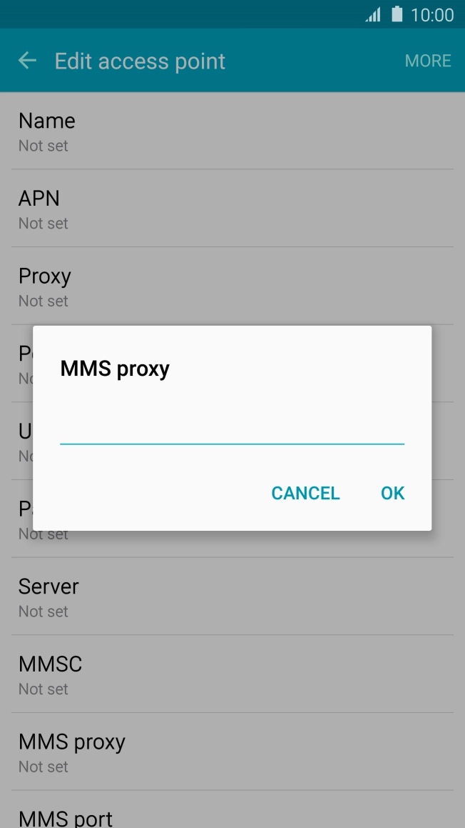 Key in 10.1.1.180 and press OK.