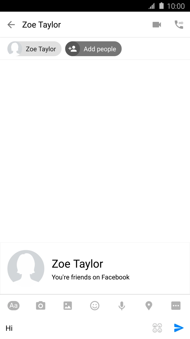 Write the required message and press the send icon.