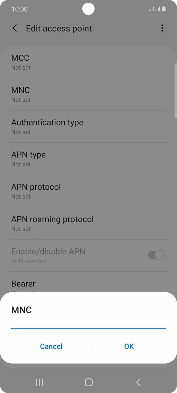 Key in 01 and press OK.