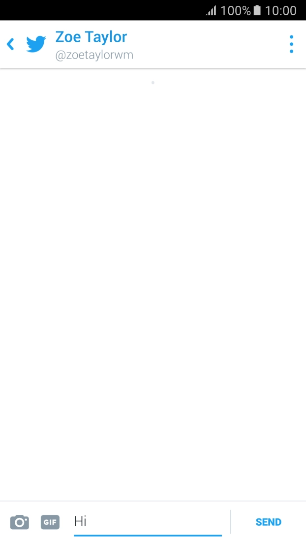 Write the required message and press SEND.