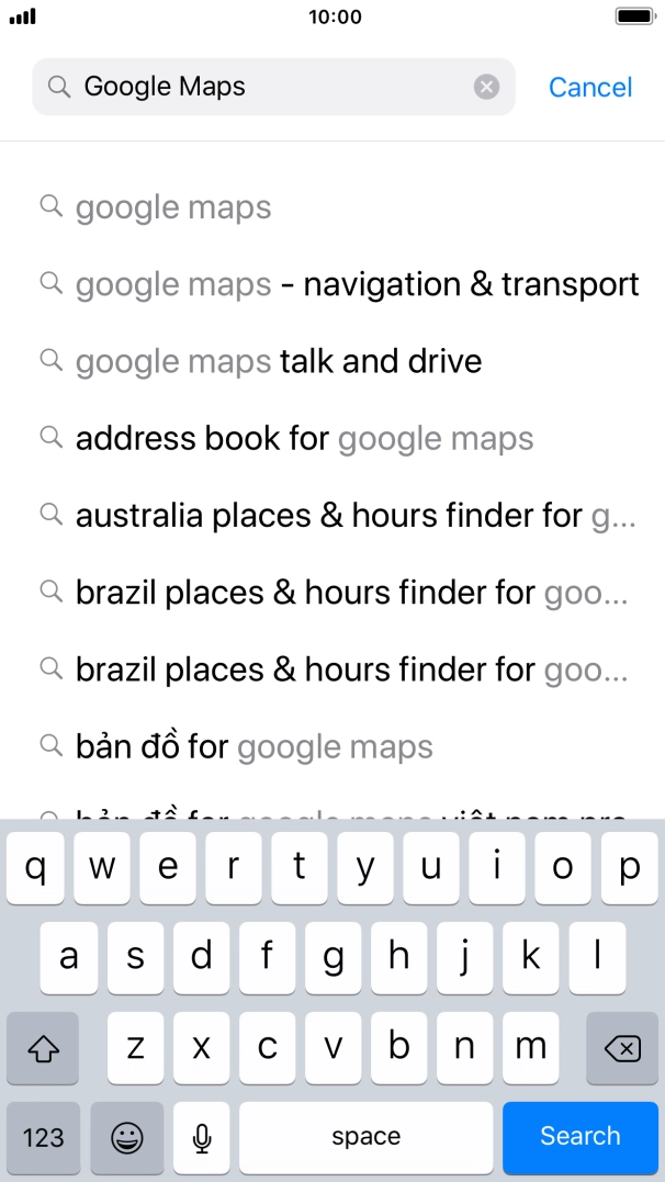 Key in Google Maps and press Search. Key in Google Maps and press Search.