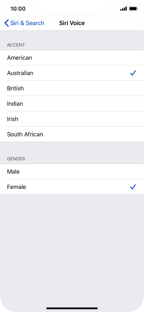 Press the required accent.