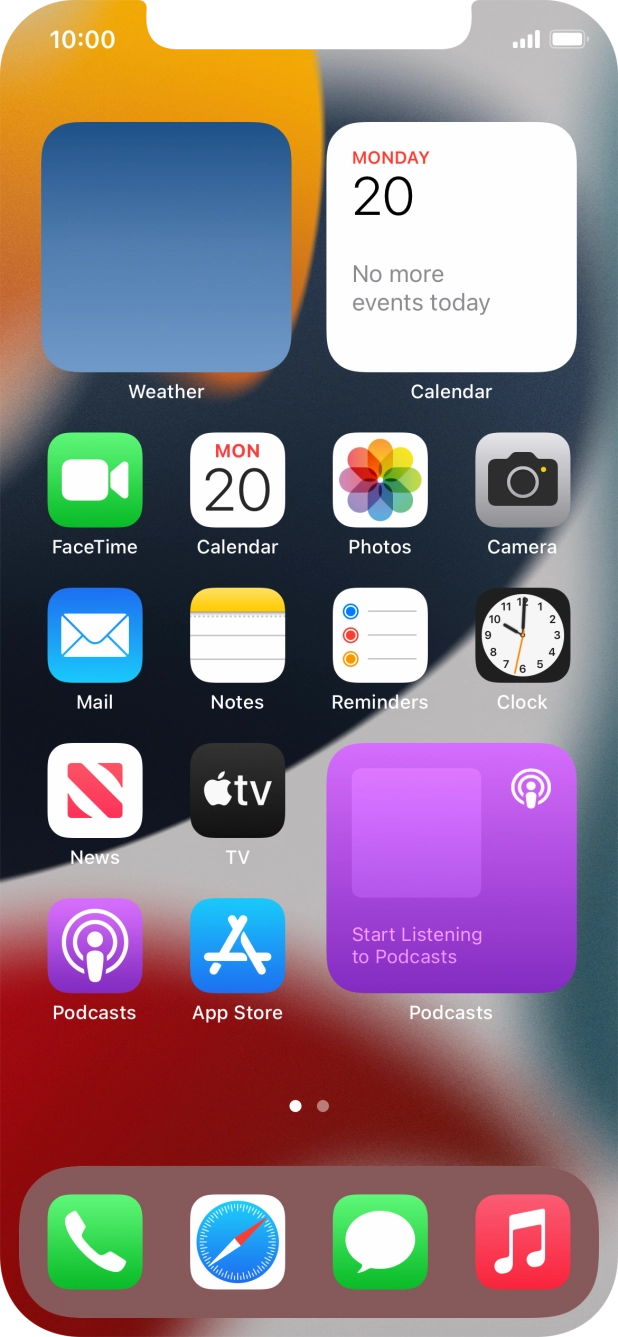 If you're using a Widget Stack: slide up or down on the stack to select the required widget.