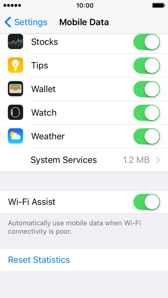 Press the indicator next to 