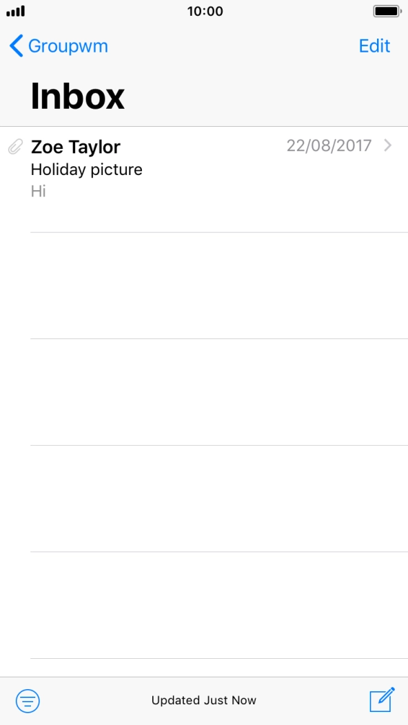 Press the new email icon.