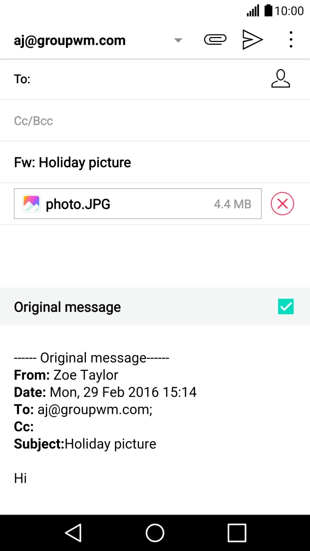 Press the search field.