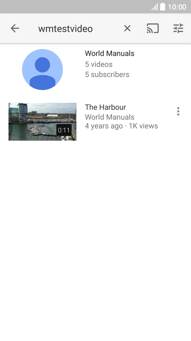 Press the required video clip.