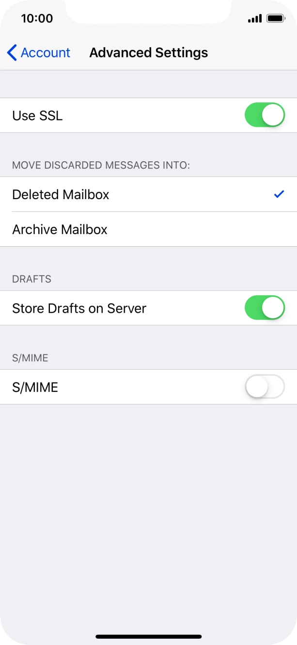 Press the indicator next to 