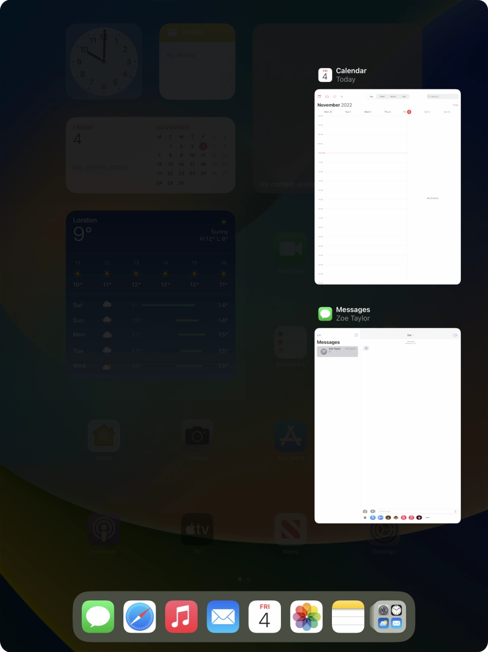 Slide upwards on the required application to end it.