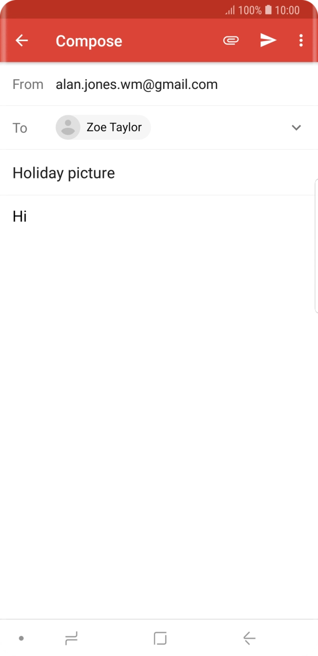 Write the required text and press the send icon.
