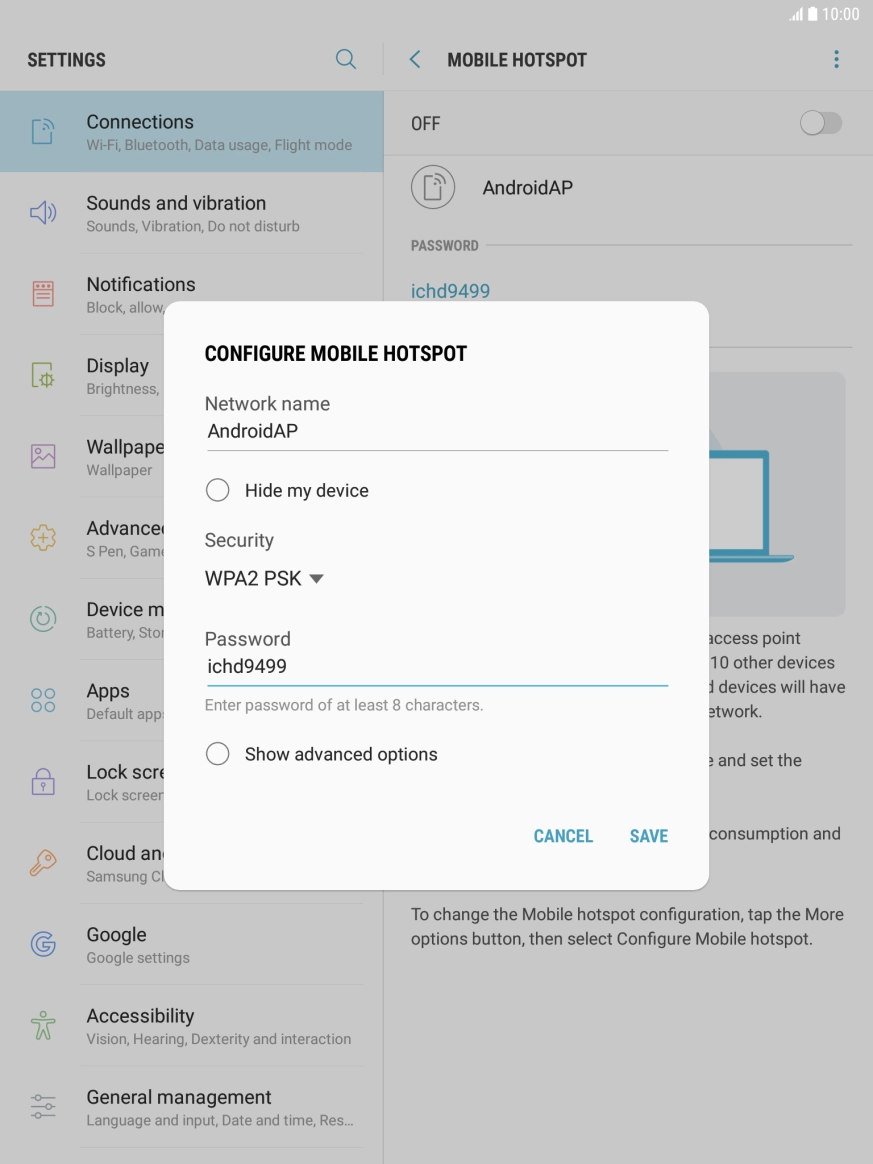 Press SAVE. Press SAVE.