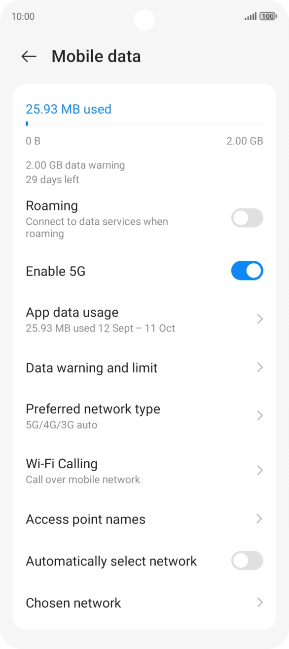 Press the indicator next to 