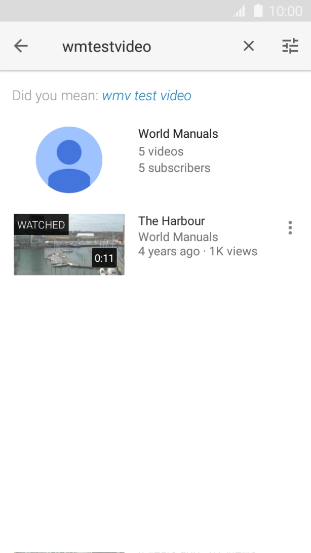 Go to the required folder and press the required video clip.