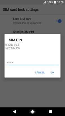 Key in a new four-digit PIN and press OK. Key in a new four-digit PIN and press OK.