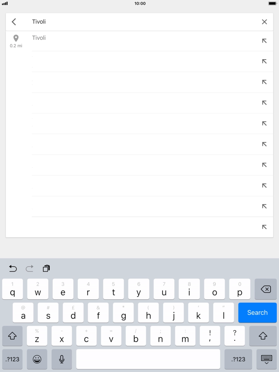 Press the required destination. Press the required destination.