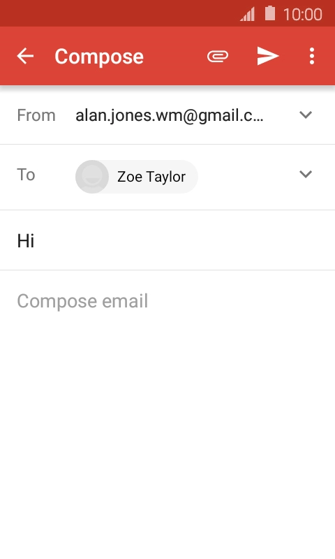 Press the text input field.