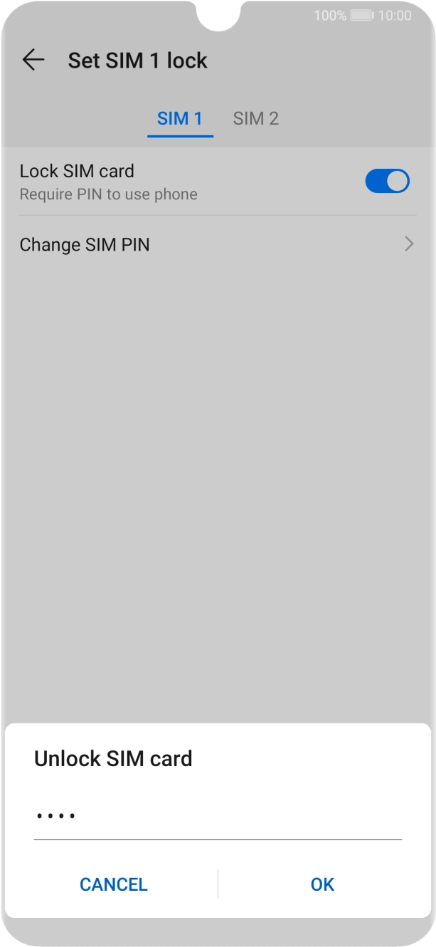 Key in your PIN and press OK.