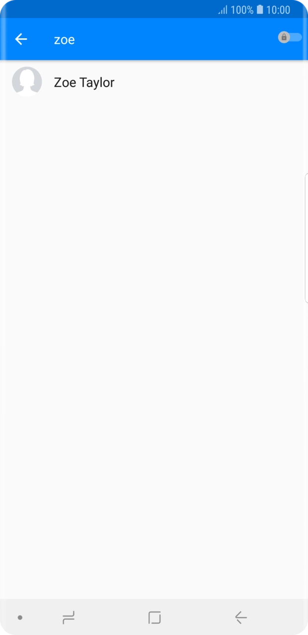 Press the required contact.