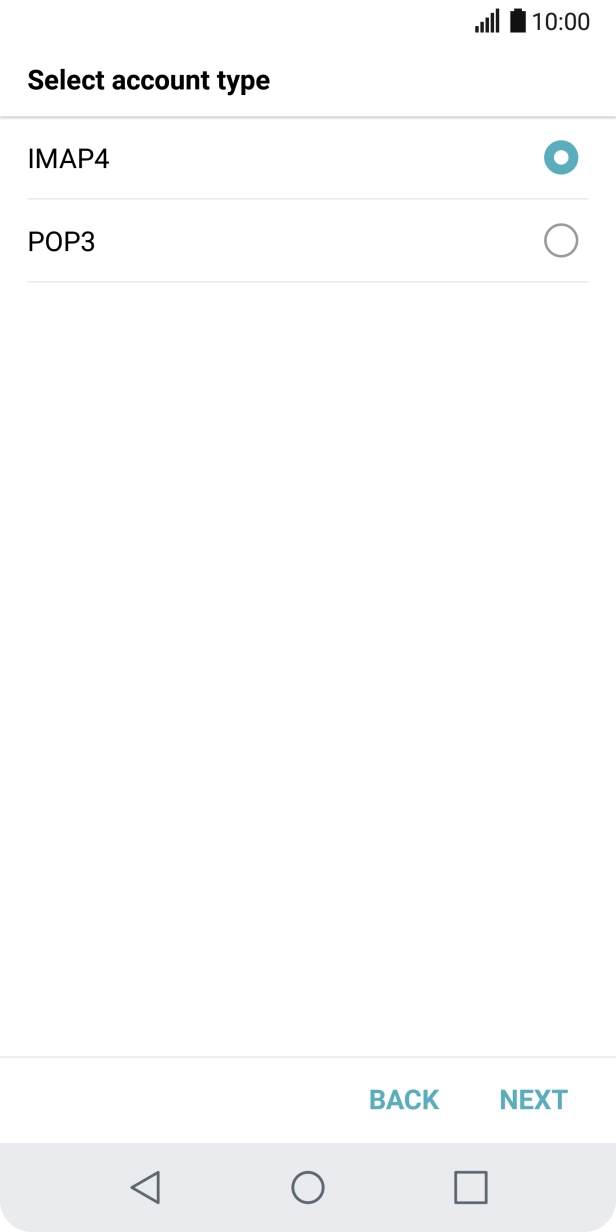 Press IMAP4. Press IMAP4.